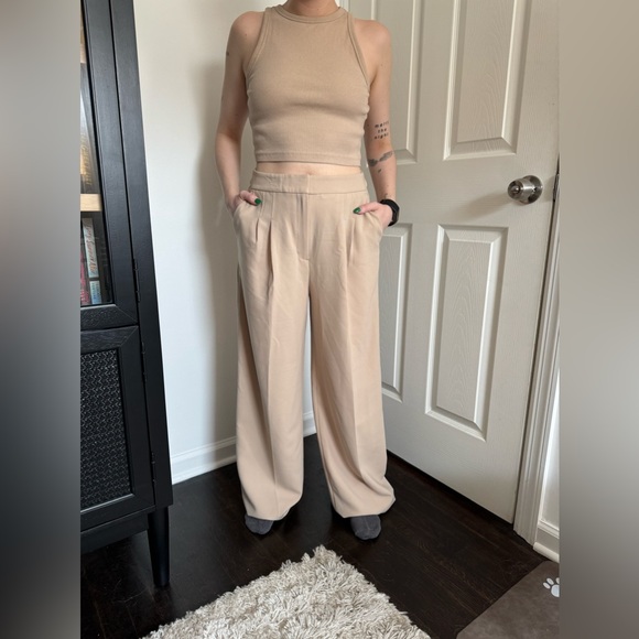 Express High Rise Pleated Trouser - Picture 6 of 6